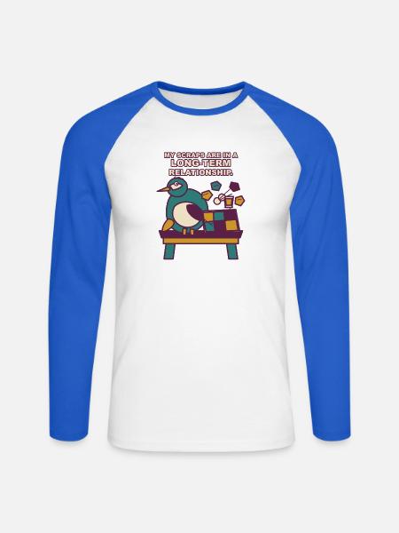 Die langfristige Liebe meiner Scraps - Unisex Baseballshirt langarm - Weiß/Royalblau