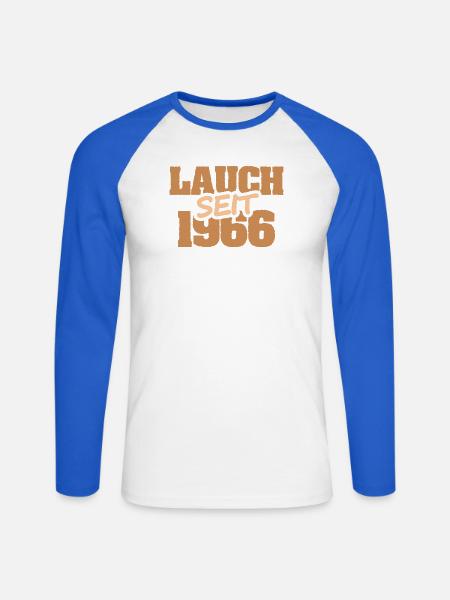 Geschenk für Entwurf - Unisex Baseballshirt langarm - Weiß/Royalblau