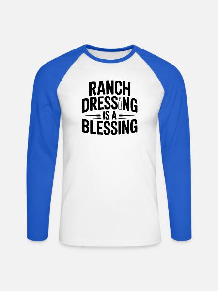 Ranch-Dressing ist ein Segen - Unisex Baseballshirt langarm - Weiß/Royalblau