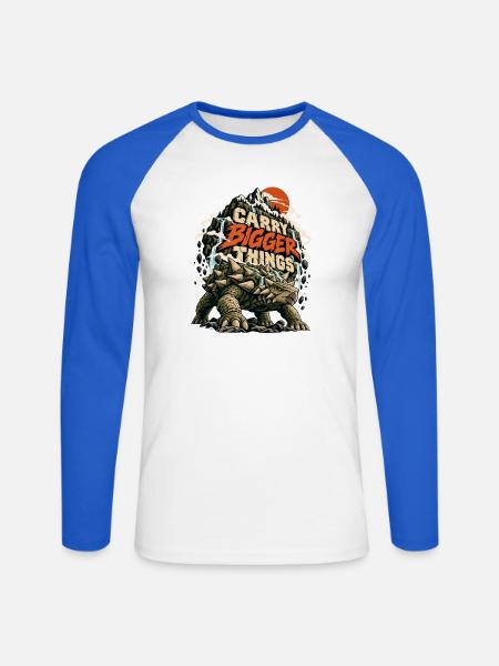 Carry Bigger Things - Unisex Baseballshirt langarm - Weiß/Royalblau