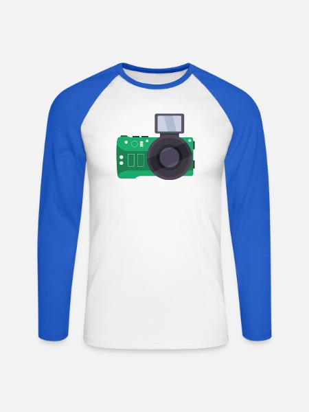 Zimmer - Unisex Baseballshirt langarm - Weiß/Royalblau