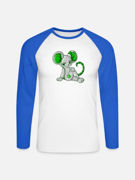 Lyra (Bella Donna‘s wicked world) - Unisex Baseballshirt langarm - Weiß/Royalblau