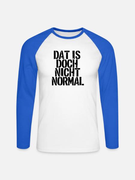 HoemmaSammaWattWillste - Unisex Baseballshirt langarm - Weiß/Royalblau