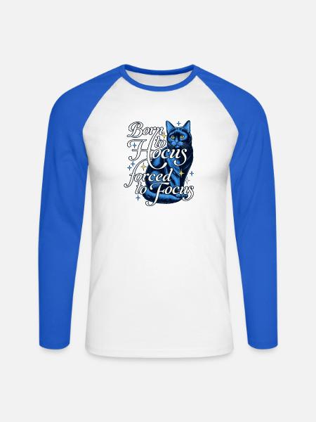 Hokus Fokus - Unisex Baseballshirt langarm - Weiß/Royalblau