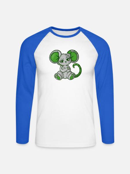 Lyra (Bella Donna‘s wicked world) - Unisex Baseballshirt langarm - Weiß/Royalblau