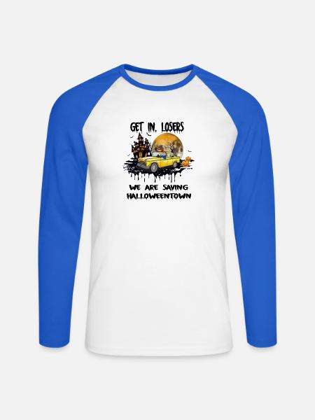 Halloweentown wird gerettet, bereit zur Sublimation - Unisex Baseballshirt langarm - Weiß/Royalblau
