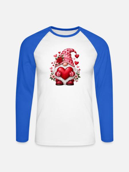 Süße Zwerge unter den Gnomen - Unisex Baseballshirt langarm - Weiß/Royalblau