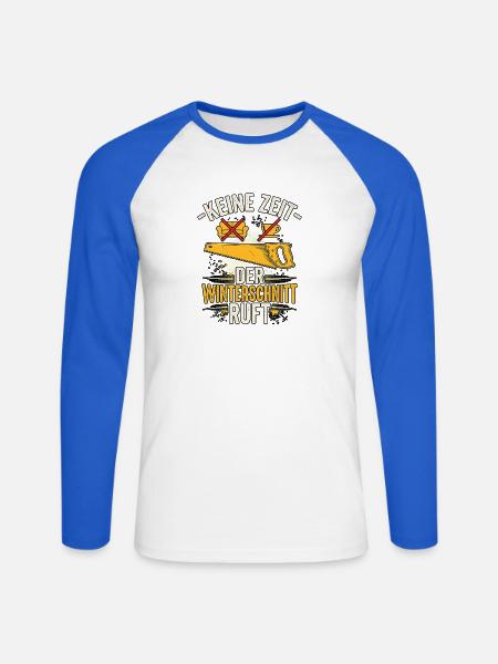Forstwirtschaft - Unisex Baseballshirt langarm - Weiß/Royalblau