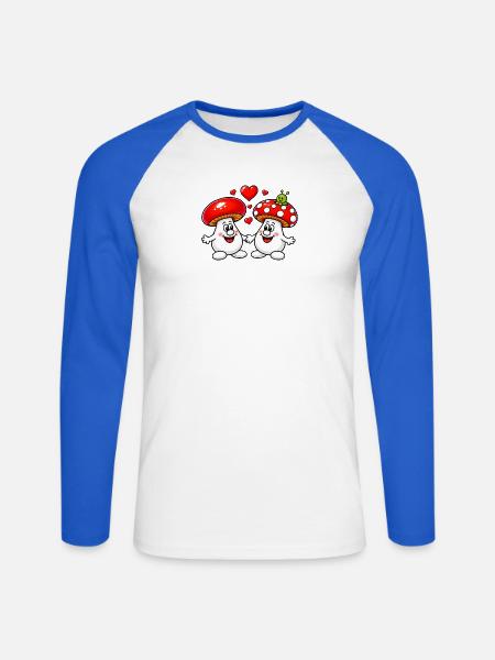 1000195766 - Unisex Baseballshirt langarm - Weiß/Royalblau