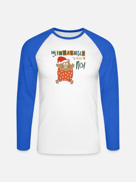 Weihnachten - Unisex Baseballshirt langarm - Weiß/Royalblau