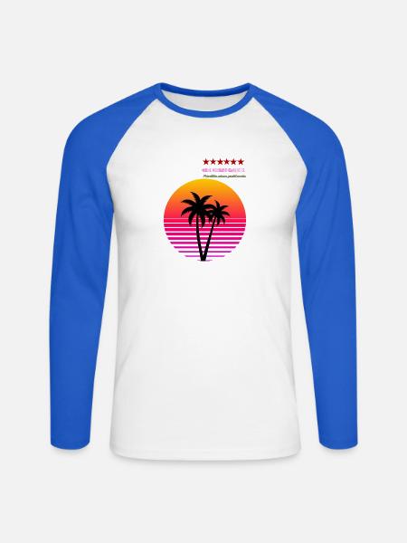Gelber_Schein_ist_eingereicht - Unisex Baseballshirt langarm - Weiß/Royalblau