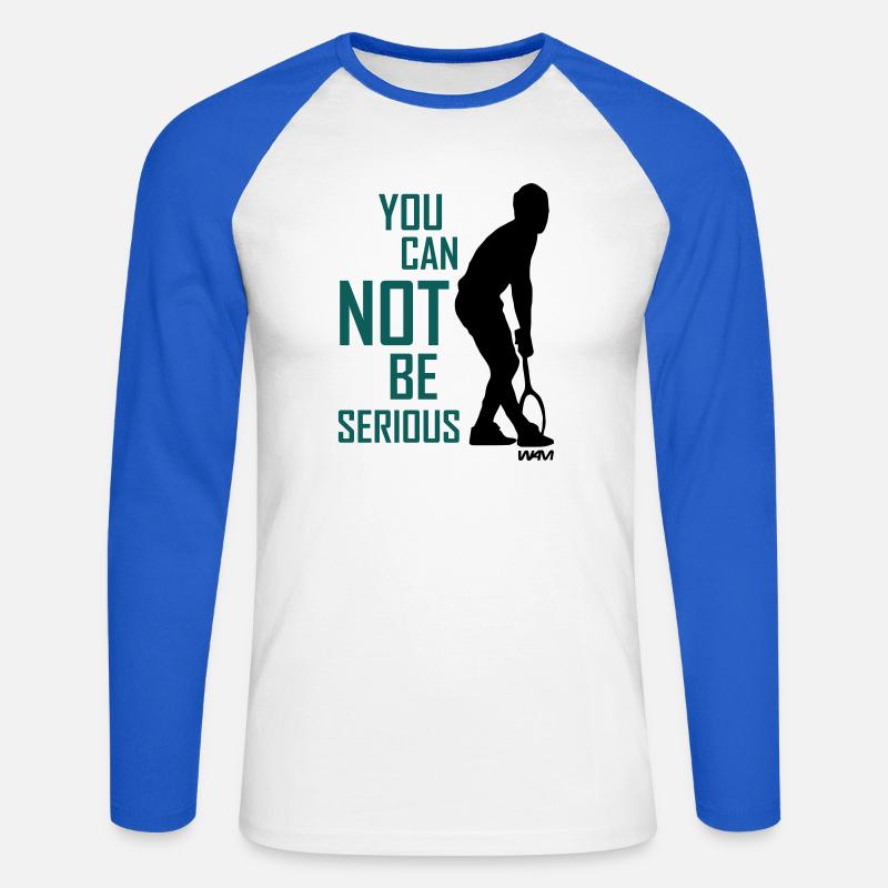 JOHN MC ENROE YOU CANNOT BE SERIOUS - Unisex Baseballshirt langarm - Weiß/Royalblau