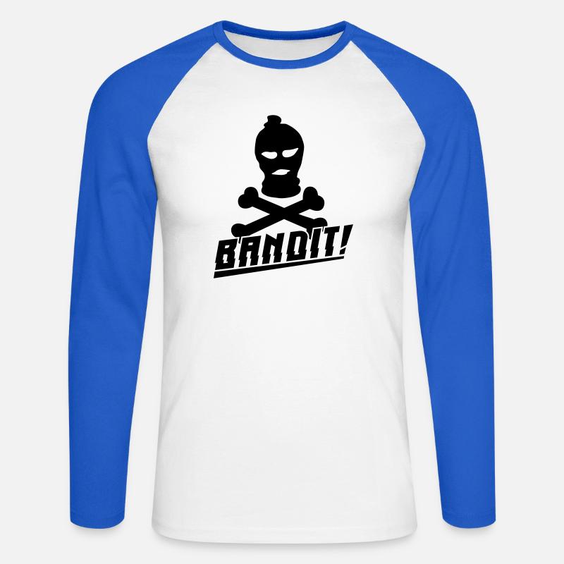 maschera da sci bandito - Maglia da baseball a manica lunga da uomo - bianco/blu royal