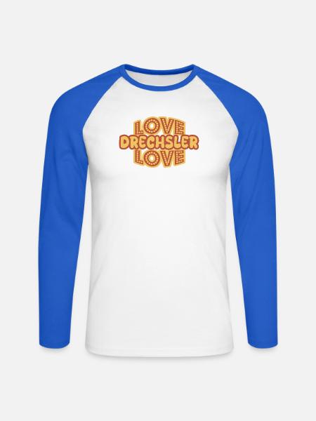Style Drechsler - Unisex Baseballshirt langarm - Weiß/Royalblau