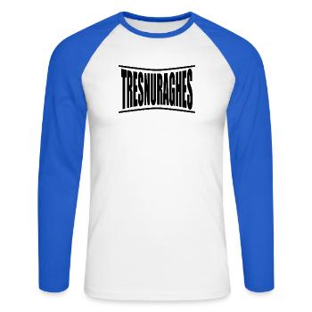 Tresnuraghes t-shirt Sardaigne - T-shirt baseball manches longues Homme - blanc/bleu royal - Devant - Nik (191cm)