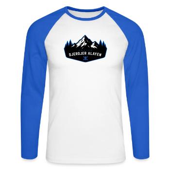 Djerdjer_Alayen_2 - Unisex Long Sleeve Baseball T-Shirt - white/royal blue - Front - Nik (191cm)