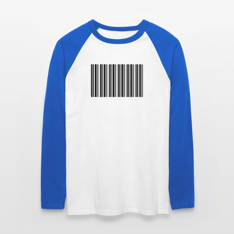 Conception de technologies informatiques pour nerds de code-barres T-shirt baseball manches longues Homme