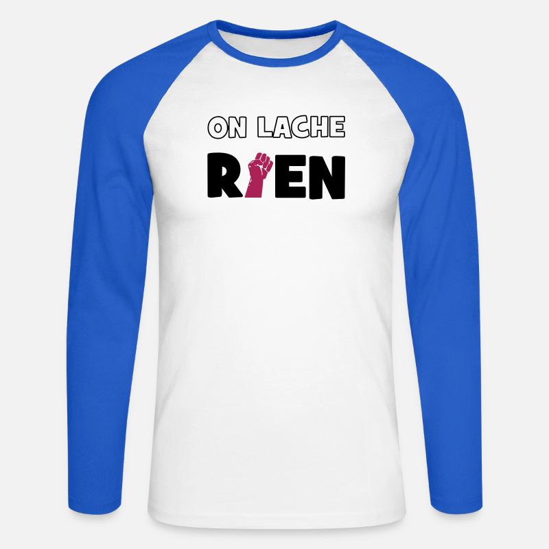 We loose nothing! - Unisex Long Sleeve Baseball T-Shirt - white/royal blue