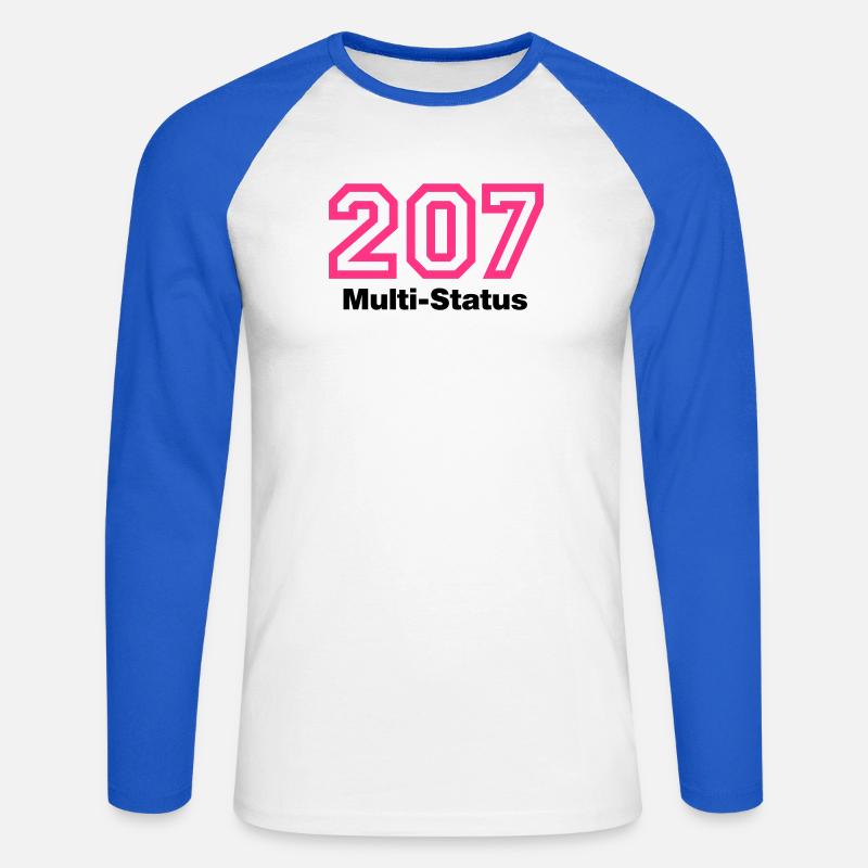Error 207 Multi-Status - Unisex Baseballshirt langarm - Weiß/Royalblau