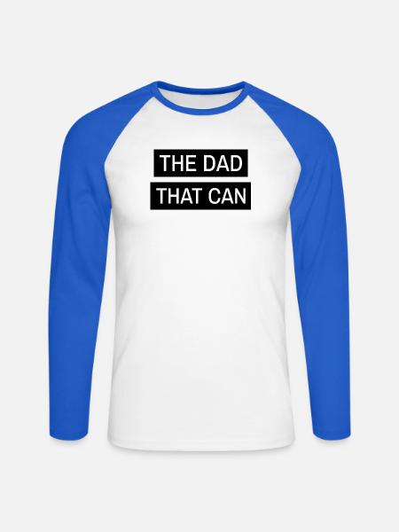 Der Vater, der es kann - Unisex Baseballshirt langarm - Weiß/Royalblau