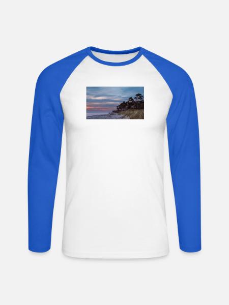 Forest - Unisex Baseballshirt langarm - Weiß/Royalblau