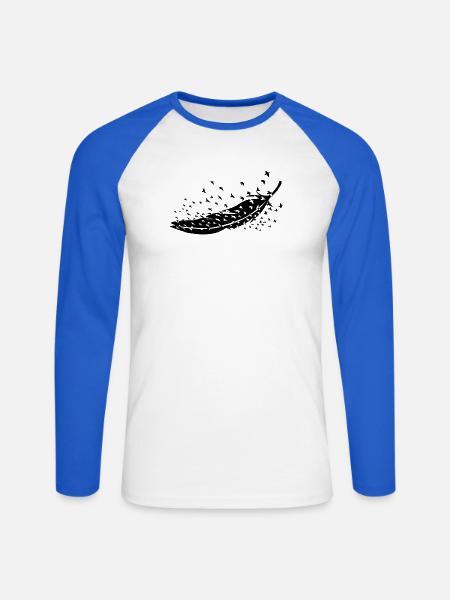 Vogelzüchter Ornithologe Vogelbeobachter Gothic - Unisex Baseballshirt langarm - Weiß/Royalblau