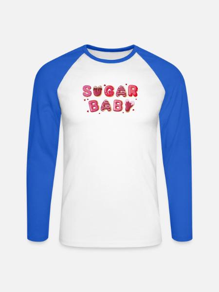 Zuckersüßes Baby - Unisex Baseballshirt langarm - Weiß/Royalblau