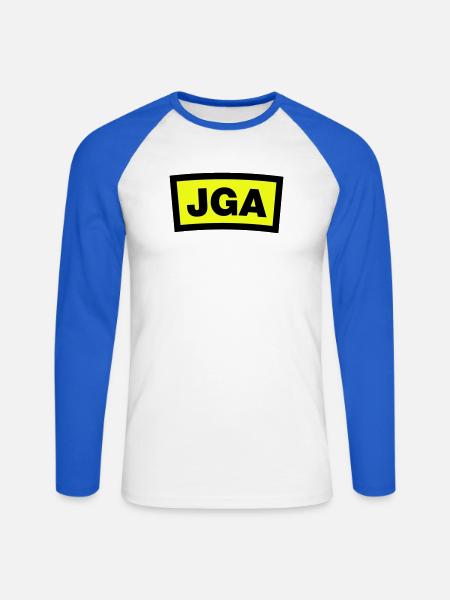 Bachelor Party - Emblem - Unisex Long Sleeve Baseball T-Shirt - white/royal blue