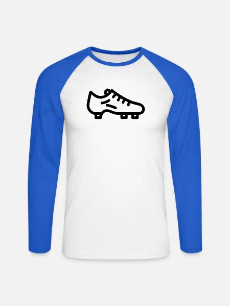 Stollen - Unisex Baseballshirt langarm - Weiß/Royalblau