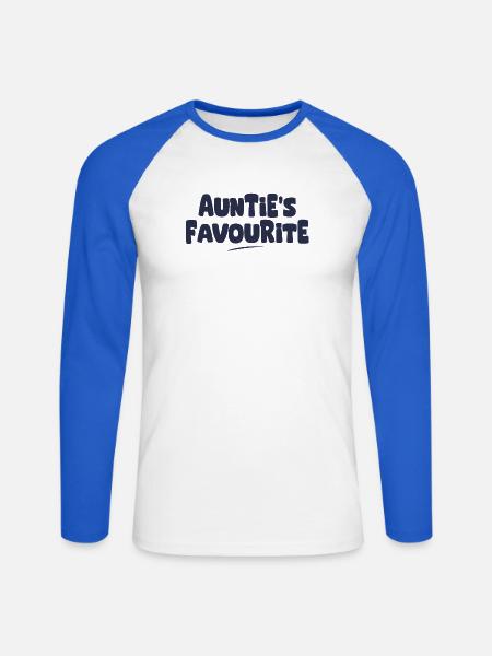 Tantes Lieblingsgeschenk - Unisex Baseballshirt langarm - Weiß/Royalblau