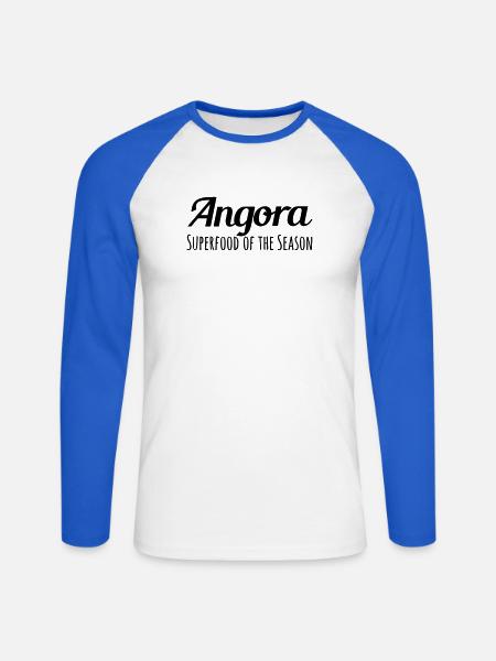 Superfood of the Season - Unisex Baseballshirt langarm - Weiß/Royalblau