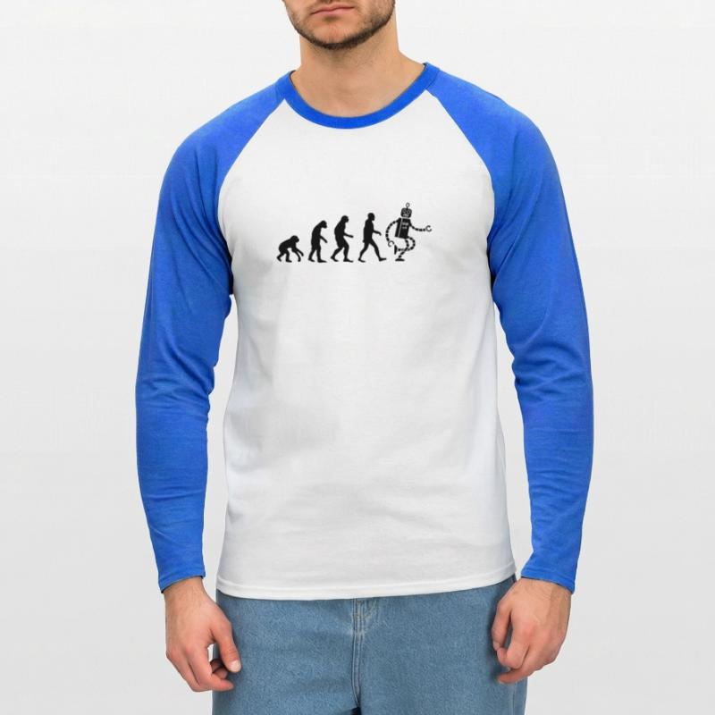 evolution robot évolution T-shirt baseball manches longues Homme
