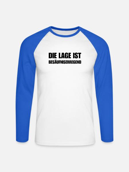 The situation is drunkenness - Unisex Long Sleeve Baseball T-Shirt - white/royal blue