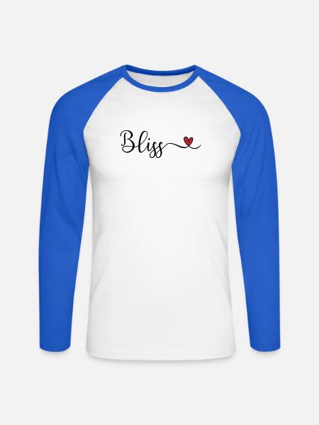 Bliss - Unisex Long Sleeve Baseball T-Shirt - white/royal blue