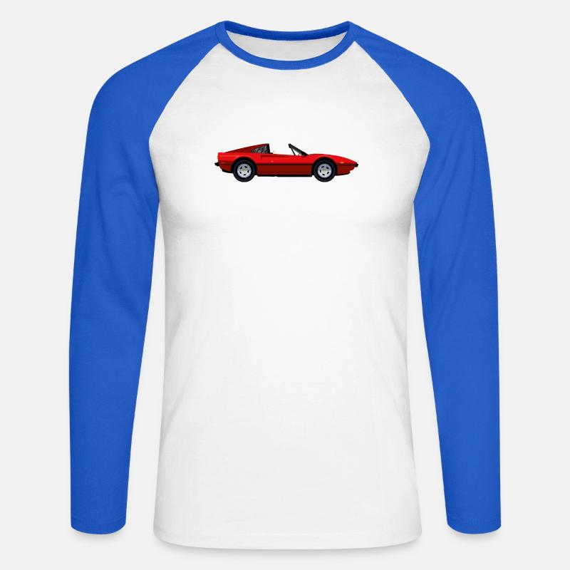 AUTO SPORTIVA ROSSA - Maglia da baseball a manica lunga da uomo - bianco/blu royal