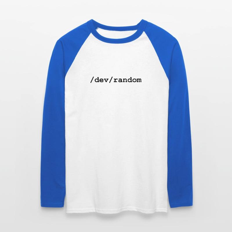 Linux random number generator - /dev/random Unisex Long Sleeve Baseball T-Shirt