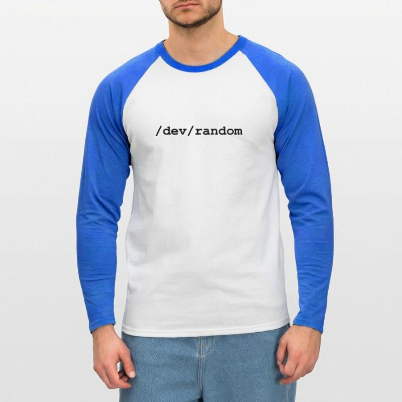Linux random number generator - /dev/random Unisex Long Sleeve Baseball T-Shirt