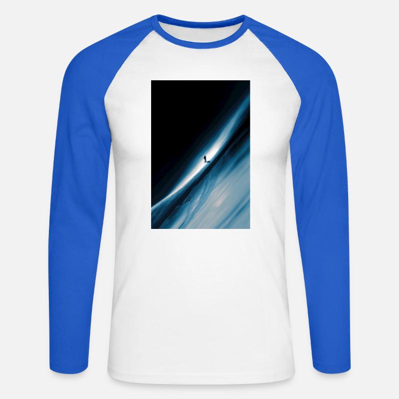 Ascesa dell'Orizzonte Blu - Maglia da baseball a manica lunga da uomo - bianco/blu royal