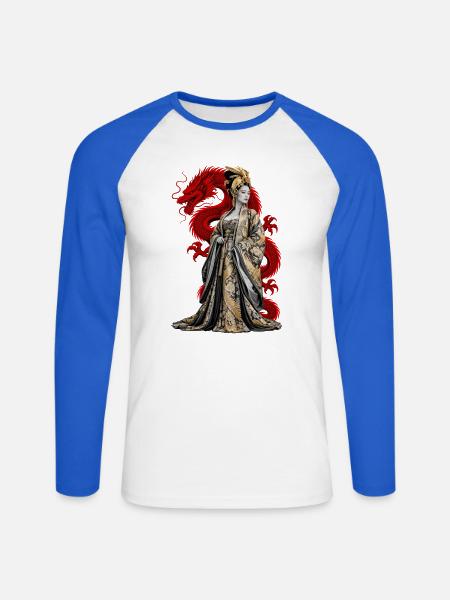 MEISTERMANIPULATOR - Unisex Baseballshirt langarm - Weiß/Royalblau