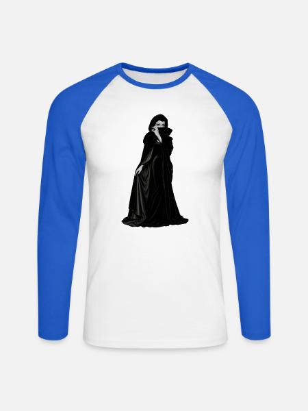 ZUM UNTERGANG VERURTEILT - Unisex Baseballshirt langarm - Weiß/Royalblau