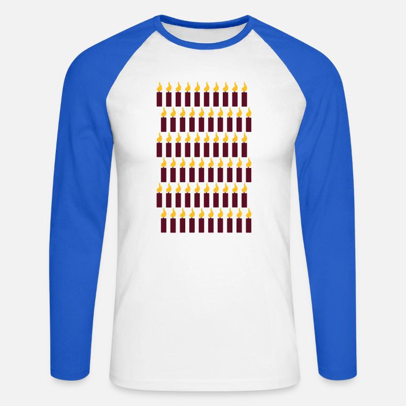 60. Geburtstag - Unisex Baseballshirt langarm - Weiß/Royalblau