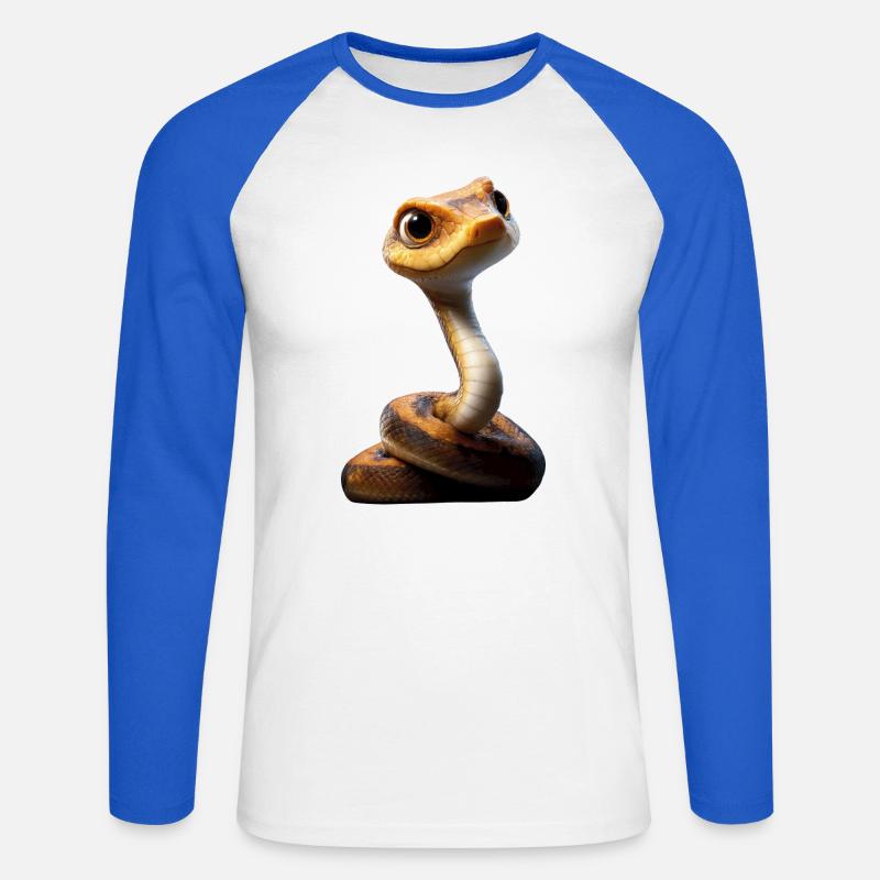 snake, python, cobra, rattlesnake, snakes - Unisex Long Sleeve Baseball T-Shirt - white/royal blue