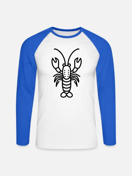 Marinierte Gottesanbeterin - Unisex Baseballshirt langarm - Weiß/Royalblau