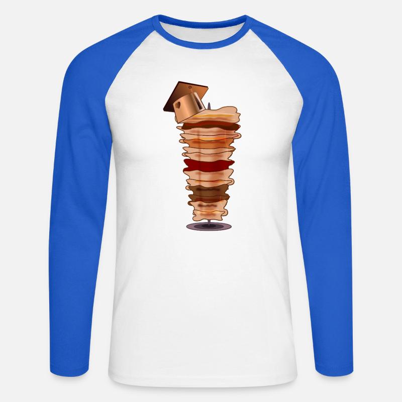 DÖNER KEBAB ABSCHLUSS STUDIUM - Unisex Baseballshirt langarm - Weiß/Royalblau