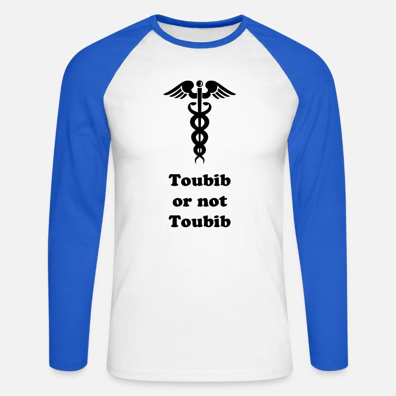 Doktor Arzt oder nicht? - Unisex Baseballshirt langarm - Weiß/Royalblau
