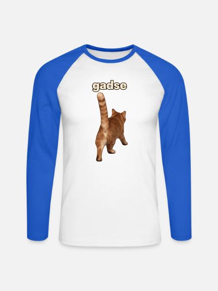 Gadse - Unisex Baseballshirt langarm - Weiß/Royalblau