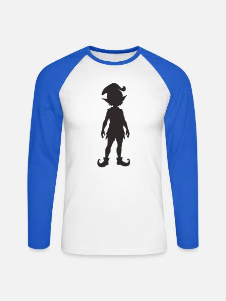 elfe_1 - Unisex Baseballshirt langarm - Weiß/Royalblau