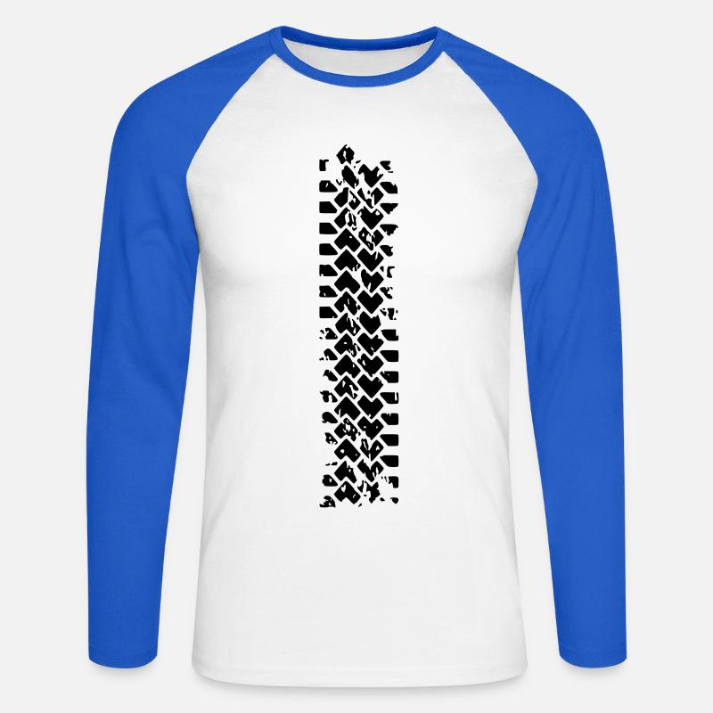 Brennen, um ein Wild sein - Unisex Baseballshirt langarm - Weiß/Royalblau