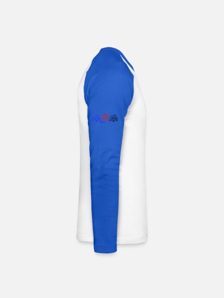 Ornaments Fantasy - Unisex Long Sleeve Baseball T-Shirt - white/royal blue