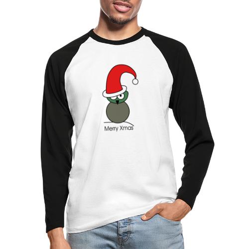 Owl - Merry Xmas - Männer Baseballshirt langarm